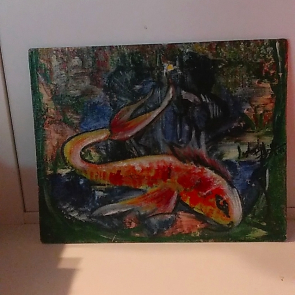 Acrylic koi fish